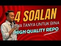 Macam mana nak buat quality repo supaya mudah buat presentation ?