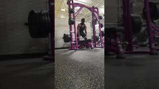 Lifting heavy at Planet fitness 505 POUND RACK PULL SMITH MACHINE