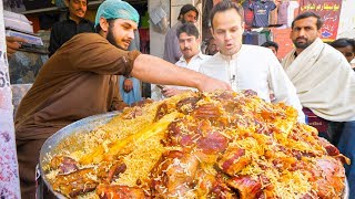 Street Food in Peshawar - GOLDEN PULAO Mountain + Charsi Tikka Kabab + Pakistani