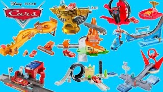 DISNEY PIXAR CARS RADIATOR SPRINGS STORY SETS LIGHTNING JUMPS OVER FRANK TRACTOR TIPPIN PLAYSET