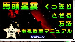 楽しい電視観望 #11 馬頭星雲くっきり 電視観望マニュアル SharpCapライブスタック MIL TOL 400mm Sky‐Watcher AZ-GTi PlayerOneNeptune-CⅡ