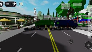 I become a garbage collector in Brookhaven to keep the city clean.
