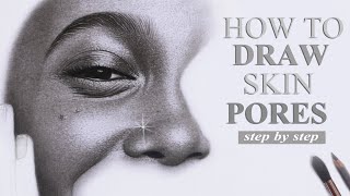 How to draw skin pores || cheek pores.