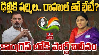 ఢిల్లీకి షర్మిల.. రాహుల్ తో భేటీ ? కాంగ్రెస్ లోకి పార్టీ విలీనం | YSRTP to Merge in Congress? |hmtv