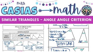 Similar Triangles Angle Angle Criterion | 8th Grade Math Pre-Algebra
