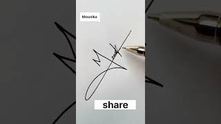 Mounika Signed | Mounika Name Signature Arts #shorts #shortvideo #trending #viral #entertainment