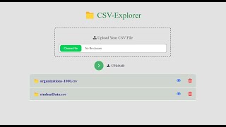CSV Explorer using Node.js, Express.js and ejs