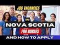 Job Vacancies In Nova Scotia for Nurses and How to Apply for Jobs with Visa Sponsorships | No NCLEX