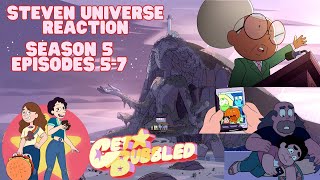 Steven Universe REACTION | S5 Ep 5-7 | Dewey Wins | Gemcation | Raising the Barn