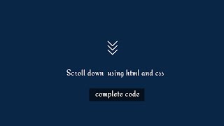 Scrolldown indicator with HTML, CSS || Complete code