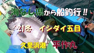 海なし県から船釣行‼　21冬　イシダイ 平作丸