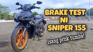 Yamaha Sniper 155 Brake Test with New brakepad ceramic Installed