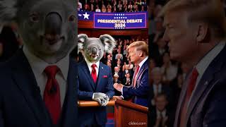 Koala in a debate with future U.S. President Trump #debate #usa #trump