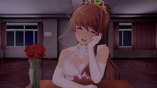 Giving my queen Monika a crown and a wedding dress