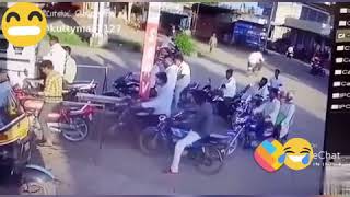 Funny bike accident