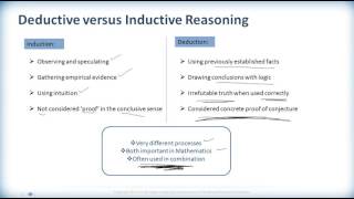 Math 2201 - Ch.1 Sec.1.1 to 1.4 - Comparing Inductive and Deductive Reasoning - Instruction