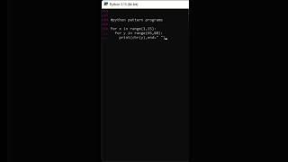 Normal python pattern programming ll Coding Hunter ll #coding #python #codmobile #learnpython