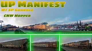 UP Manifest w/ SP Gondola and CNW Hopper