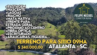 Terreno rural para sítio em Atalanta Santa Catarina