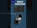 Drop Shadow Effect in Adobe After Effects #adobeaftereffects