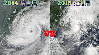 【颱風比較】388集 2014 哈吉貝VS 2018 艾維尼