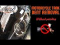 Motorcycle Dent Removal - Paintless Dent Repair on a Harley Davidson Fatboy Gas Tank