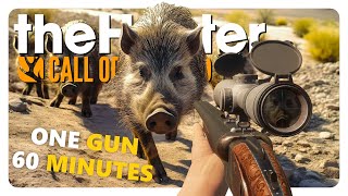 60 minutes, ONE gun, ALL species challenge!! (Rancho) | thehunter: Call of the Wild