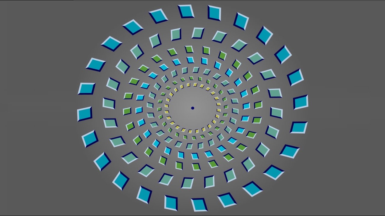 Optical Illusion - Move Your Head To Rotate The Circles - YouTube