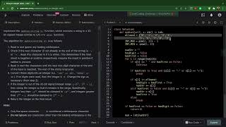 LeetCode 8. String to Integer (atoi) - python 3 (Medium)