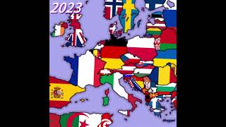 Europe flag map 2023 vs 1910 #shorts #memes #flagmap #flag #country #map #flagmap