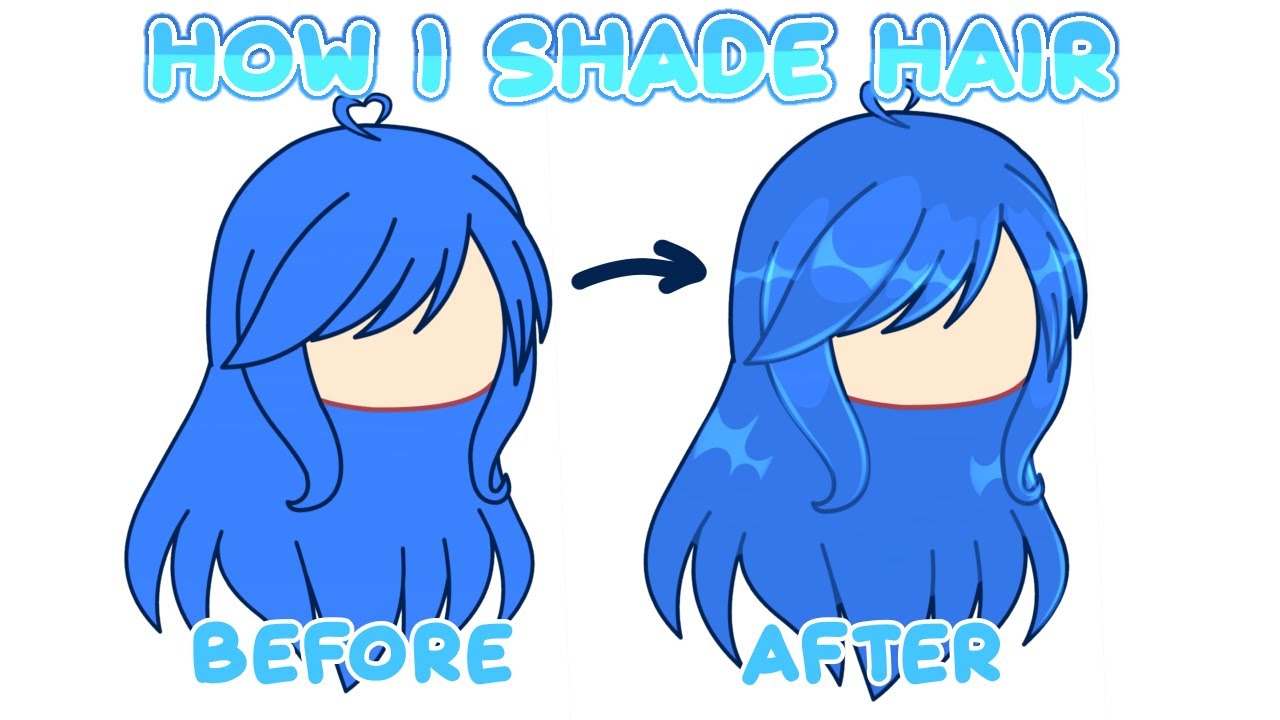 How I Shade Hair // Gacha Club Tutorial // No Music - YouTube