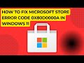 How To Fix Microsoft Store Error Code 0X80D0000A In Windows 11