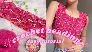 add beads to your crochet projects! | easy tutorial