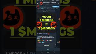 1 MDOG IS EQUIVALENT TO $1MDOG. RATIO 1:1. MONEY DOGS LISTING PRICE 0.0002??