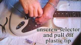 How to Easy Change a Strat Fender Pickguard, and Replace Pickup, install Humbucker Wiring