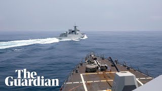 US Navy video shows close encounter with Chinese warship