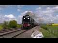 34052 Lord Dowding hauls the Peak Forester /GCR Railways at Work Gala has a long and terrifying slip