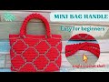 Cara Membuat Tali Tas Rajut Mudah & Cepat/Crochet Cord Easy for Beginners/Mini Bag Handle Crochet