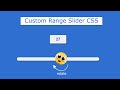 Custom Range Slider using HTML CSS & JavaScript | Custom Range Slider