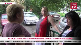 Всех до единого: коммунальщики травят тараканов в домах. 28.07.20