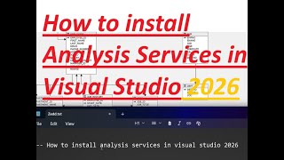 How to install Analysis Services in Visual Studio 2026