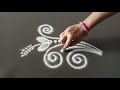 daily use rangoli || rangoli || rangoli design || rangoli kolam || muggulu || freehand rangoli