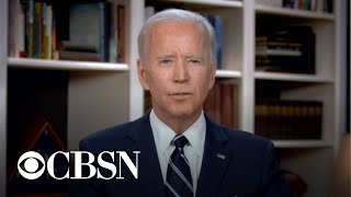 Joe Biden speaks via video at George Floyd's funeral: "We must not turn away"