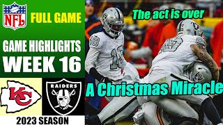 Kansas City Chiefs vs Las Vegas Raiders FULL GAME [WEEK 16] | NFL Highlights 2023