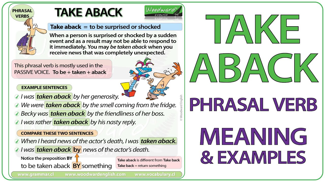 TAKE ABACK - Phrasal Verb Meaning & Examples In English - YouTube