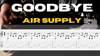 Goodbye - Air Supply | EASY Fingerstyle Guitar Lessons TAB