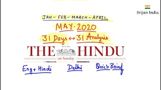 May, 2020 | Newspaper Brief | The Hindu | Srijan India
