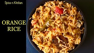 Orange rice / orange pulao / orange recipe / simple and easy recipe