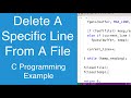 Delete A Specific Line From A File | C Programming Example