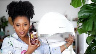 Lets Talk| 7 weeks of Wash n Go Update, Products & Hooded Dryer Review